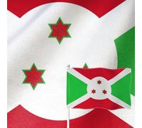 YongFoto Drapeau du Burundi - 0,9 x 1,5 m - Double face - En toile de jute - Coutures - Couleurs vives - Durable - Résistant aux UV - Résistant aux intempéries - Pour jardin, intérieur, chambre à