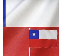 YongFoto Drapeau du Chili 1,5 x 2,4 m double face en toile de jute - Bannière nationale chilienne cousue à quatre côtés - Couleurs vives - Durable - Résistant aux UV - Résistant aux intempéries