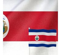 YongFoto Drapeau du Costa Rica - 0,9 x 1,5 m - Double face - En toile de jute - Cousu - Couleurs vives - Durable - Résistant aux UV - Résistant aux intempéries - Pour jardin, cour, chambre à coucher