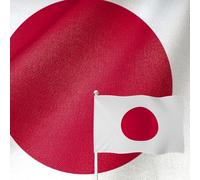 YongFoto Drapeau du Japon - 1,2 x 1,8 m - Double face - Bannière nationale japonaise - Quatre côtés - Couleurs vives - Durable - Résistante aux UV - Résistante aux intempéries - Pour jardin, chambre à