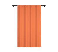 YONGFOTO Orange Corail Semi-Obscurcissant Rideaux Macaron Campagnard Nordique Bohème Couleur Unie Occultation Passe Tringle Habillage de fenêtre pour Salon et Chambre, 107x160cm, 1 Panneau