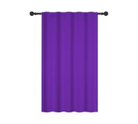 YONGFOTO Raisin Violet Semi-Obscurcissant Rideaux Campagnard Nordique Bohème Moderne Couleur Unie Occultation Passe Tringle Habillage de fenêtre pour Salon et Chambre, 107x160cm, 1 Panneau