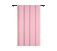 YONGFOTO Rose Semi-Obscurcissant Rideaux Macaron Campagnard Nordique Bohème Couleur Unie Occultation Passe Tringle Habillage de fenêtre pour Salon et Chambre, 107x160cm, 1 Panneau