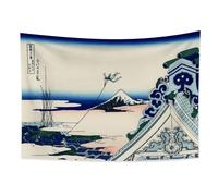 YONGFOTO Tapisserie Murale Japonaise Ukiyo-e Mont Fuji 36 vues Pièce Tenture Asakusa Hongan-Ji dans la capitale de l'Est Deco Tenture Murale Poster Japonais Peinture Hokusai Estampes 150x100cm