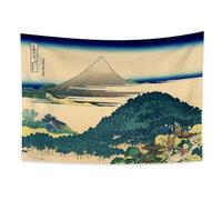 YONGFOTO Tapisserie Murale Japonaise Ukiyo-e Mont Fuji 36 vues Pièce Tenture la côte de sept lieues à Kamakura Deco Tenture Murale Poster Japonais Peinture Hokusai Estampes 100x70cm