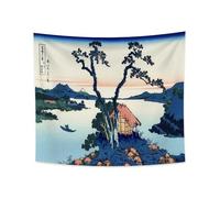 YONGFOTO Tapisserie Murale Japonaise Ukiyo-e Mont Fuji 36 vues Pièce Tenture Lac Suwa dans la province de Shinano Tenture Murale Poster Japonais Peinture Hokusai Estampes 180x160cm
