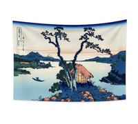 YONGFOTO Tapisserie Murale Japonaise Ukiyo-e Mont Fuji 36 vues Pièce Tenture Lac Suwa dans la province de Shinano Tenture Murale Poster Japonais Peinture Hokusai Estampes 150x100cm