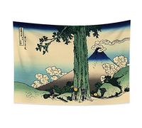 YONGFOTO Tapisserie Murale Japonaise Ukiyo-e Mont Fuji 36 vues Pièce Tenture Mishima Pass Province Kai Deco Tenture Murale Poster Japonais Peinture Hokusai Estampes 100x70cm