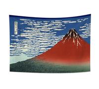 YONGFOTO Tapisserie Murale Japonaise Ukiyo-e Mont Fuji 36 vues Pièce Tenture Monts Fuji par temps clair Deco Tenture Murale Poster Japonais Peinture Hokusai Estampes 100x70cm