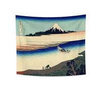 YONGFOTO Tapisserie Murale Japonaise Ukiyo-e Mont Fuji 36 vues Pièce Tenture Rivière Tama dans la province de Musashi Deco Tenture Murale Poster Japonais Peinture Hokusai Estampes 180x160cm