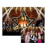 YongFoto Toile de fond pour photographie de karaoké 1,5 x 0,9 m - Rock Hip Hop Discos Microphone Live Show Musique - Bannière sur le thème de la musique - Décoration de chambre - Fête d'anniversaire -