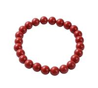 YONGHONGKEJI Bracelet Femme Pierre Naturelle, Bracelets En Pierre De Cinabre Rouge Naturel En Cristal De Guérison En Pierres Précieuses Chakra De Yoga Fait À La Main Bijoux