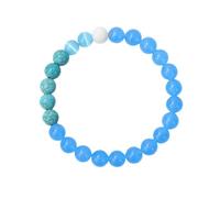 YONGHONGKEJI Bracelet Planète Système Solaire Univers Galaxie Bracelets En Pierres Naturelles pour Femmes Bracelet Manchette Extensible Huit Planètes Bracelets Étoiles Gardiennes pour Hommes Cad