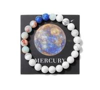 YONGHONGKEJI Bracelet Planète Système Solaire Univers Galaxie Bracelets En Pierres Naturelles pour Femmes Bracelet Manchette Extensible Huit Planètes Étoiles Gardiennes Bracelets pour Hommes Cad