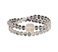 YONGHONGKEJI Bracelets À Perles Double Tour 6 Mm Bracelets En Cristal De Guérison En Pierre Naturelle Bracelet En Quartz Énergétique 7 Chakras Bracelet En Perles De Citrine Naturelle et De Cri