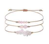YONGHONGKEJI Bracelets Chakra pour Femmes 3 Pièces Bracelets En Cristal Naturel Coloré pour 7 Chakrass Manchettes En Pierres Précieuses Irrégulières En Cristal pour Hommes Bi