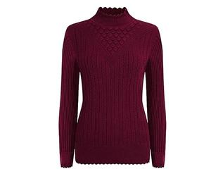 YONGHONGKEJI Pull À Col Roulé pour Femme Manches Longues Basique Extensible Élégant Coupe Ajustée Léger Uni Pull Over sous Vêtement Tricot pour Femme D'Âge Mûr Pull pour Femme d'un Certain Âge