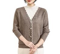 YONGHONGKEJI Pulls pour Personnes Âgées et D'Âge Moyen Faux Pull Deux Pièces pour Vieille Dame Haut Décontracté Vêtements De Grand Mère Vêtements De Printemps et d'automne pour Femmes Pull