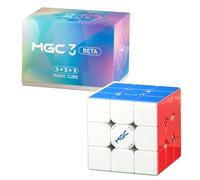 YongJun YJ MGC3 BETA 3x3x3 Magic Puzzle Cube Lisse YJ beta 3x3 Twsit Puzzle Brain Teasers Jouet Sans Autocollant Multicolore Surface Mat Brillant Revêtement UV Version Maglev