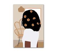 YONGKUIQMK Abstract Black Girl Sisters Woman Wall Art Canvas Painting African American Poster Print Living Room Home Decor(C,40X60cm No Framed)