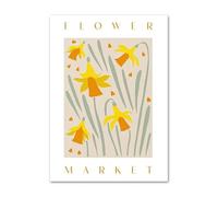 YONGKUIQMK Affiche en toile avec dessin Floral botanique nordique, Art mural abstrait, marché aux fleurs, décoration moderne for la maison, salon(D,40X60 cm No Framed)