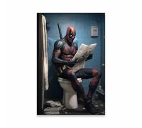 YONGKUIQMK Affiche sur toile de film et impression, affiche de toilettes de super-héros, décoration murale sur toile for salon ou maison(E,40x60cm NO FRAME)