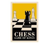 YONGKUIQMK Affiche vintage internationale d'échecs sur toile, idéale for décorer un salon, une chambre, une salle de jeux ou un club.(F,30x42cm Unframed)