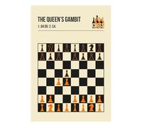 YONGKUIQMK Affiche vintage internationale d'échecs sur toile, idéale for décorer un salon, une chambre, une salle de jeux ou un club.(L,30x42cm Unframed)