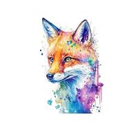 YONGKUIQMK Alpaga, écureuil, raton laveur, panda roux, renard, panda géant, aquarelle, tableau sur toile, affiche nordique, décoration murale(A,30x40cm No Frame)