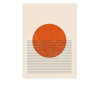 YONGKUIQMK Tableau abstrait sur toile, formes géométriques jaunes et bleues, lignes noires, décoration murale for salon et maison(C,30X40CM no frame)