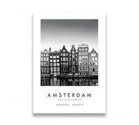 YONGKUIQMK Tableau de voyage en noir et blanc sur toile, paysage d'Italie et d'Australie, affiche, impressions de Paris, Venise et Rome, décoration intérieure(I,40x60cm no frame)