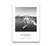 YONGKUIQMK Tableau de voyage en noir et blanc sur toile, paysage d'Italie et d'Australie, affiche, impressions de Paris, Venise et Rome, décoration intérieure(H,40x60cm no frame)