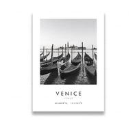 YONGKUIQMK Tableau de voyage en noir et blanc sur toile, paysage d'Italie et d'Australie, affiche, impressions de Paris, Venise et Rome, décoration intérieure(E,30x40cm no frame)