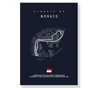 YONGKUIQMK Tableau sur toile du circuit de Formule 1 d'Imola à Monaco, art F1, affiches et impressions nordiques, décoration murale.(9460-06,50x70cm No Frame)