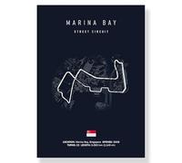 YONGKUIQMK Tableau sur toile du circuit de Formule 1 d'Imola à Monaco, art F1, affiches et impressions nordiques, décoration murale.(9460-09,30x40cm No Frame)