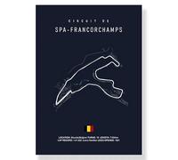 YONGKUIQMK Tableau sur toile du circuit de Formule 1 d'Imola à Monaco, art F1, affiches et impressions nordiques, décoration murale.(9460-15,40x60cm No Frame)