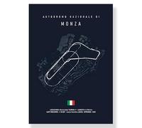 YONGKUIQMK Tableau sur toile du circuit de Formule 1 d'Imola à Monaco, art F1, affiches et impressions nordiques, décoration murale.(9460-03,30x40cm No Frame)