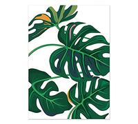 YONGKUIQMK Toile de peinture d'animaux Koala Jungle, affiches et imprimés, Art mural nordique, feuille de Monstera, photos, décoration de la maison(F,30x40cm No Frame)