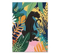 YONGKUIQMK Toile de peinture d'animaux Koala Jungle, affiches et imprimés, Art mural nordique, feuille de Monstera, photos, décoration de la maison(G,30x40cm No Frame)