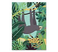 YONGKUIQMK Toile de peinture d'animaux Koala Jungle, affiches et imprimés, Art mural nordique, feuille de Monstera, photos, décoration de la maison(H,30x40cm No Frame)