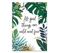 YONGKUIQMK Toile de peinture d'animaux Koala Jungle, affiches et imprimés, Art mural nordique, feuille de Monstera, photos, décoration de la maison(A,30x40cm No Frame)