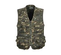 Yonglan Homme Camouflage De Style Militaire Multi-Poche Débardeur Pêche Gilet Séchage Rapide Photographie Veste XL