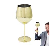 Yongmcxhhj à vin en acier inoxydable, tasses à vin en métal - Grands en métal en acier inoxydable pour le | Verres à tige à bouche lisse pour les fêtes, les restaurants, les hôtels et les bars