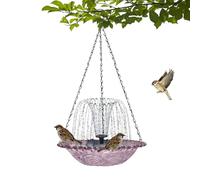 Yongmcxhhj Bain d'oiseau extérieur avec fontaine solaire | Bol d'eau que l'on peut suspendre,Fontaines solaires extérieures pour bain d'oiseau avec pompe à eau - pour Colibri, Jardin Extérieur,