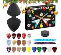 Yongmcxhhj Calendrier De L'avent 2025 Médiator, 24 Jours Médiators Pour Guitare Électrique, Médiator Calendrier De L'avent De Noël 2025, Guitares Accessoires Pour Guitare/Basse/Banjo Performers