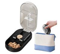 Yongmcxhhj Coupe-Comprimé, Coupe Pilule Médicament, Dispositif de Distribution de Médicaments Précis et Portable avec Support et Conteneur, pour les Voyages, les Compléments Alimentaires et la