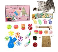Yongmcxhhj Jouet Interactif pour Chat - Balle Sautante Interactive Thème de Noël pour Chaton | Kit Accessoire de Jouets à Mâcher Résistant aux Morsures pour Chatons, pour Chats de Toutes Les Tailles