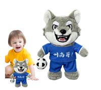 Yongmcxhhj Peluche Loup | Loup Doux Et Câlin | Pendentif Décoratif Sonore Cartoon pour Enfant Décoration Sac À Dos Poussette Lit Anniversaire Cadeau