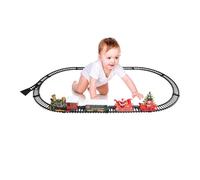 Yongmcxhhj Train de Noël | Train Électrique Locomotive | Circuit Ferroviaire avec Lumières et Son pour Garçon Famille Activité sous Le Sapin de Noël