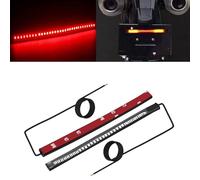 YONGMING 12v Moto Rouge Et Ambre D'ArrêT Courir Frein ArrièRe, Feu ArrièRe Feu De Clignotants Feux Stop Led Pour Moto Voiture VéLo, DRL Feu De Jour Led, Bande De LumièRe, Paquet De 2